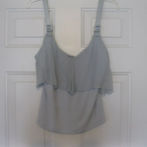 Allen B. Allen Schwartz Baby Blue Camisole Top L